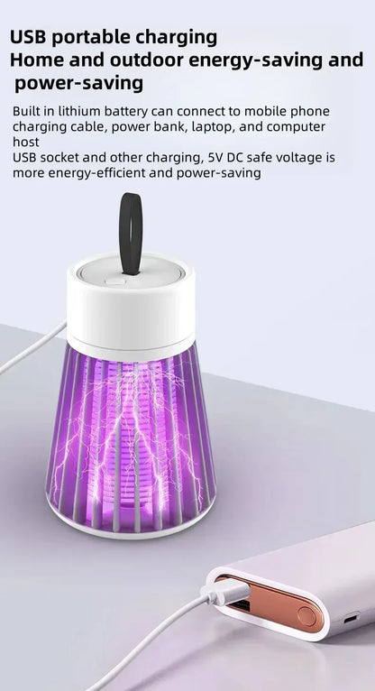 Electric Shock Mosquito Lamp Waterproof Two-in-One Bug Zapper For Bedroom Outdoor Use