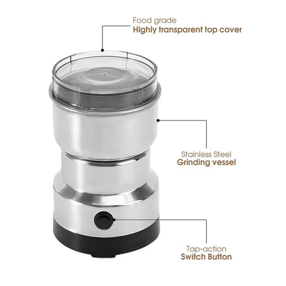 Mini Electric Grinder - Grinder Machine For Kitchen - Spice, Pepper, Coffee & Dry Masala