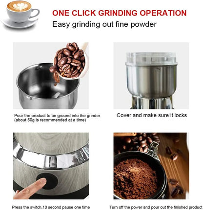 Mini Electric Grinder - Grinder Machine For Kitchen - Spice, Pepper, Coffee & Dry Masala