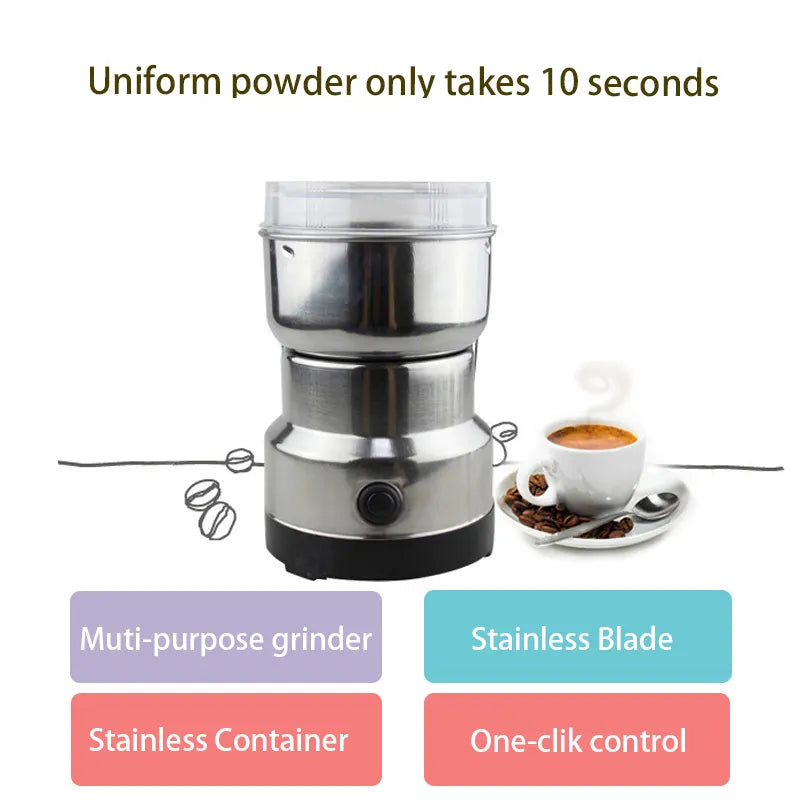 Mini Electric Grinder - Grinder Machine For Kitchen - Spice, Pepper, Coffee & Dry Masala